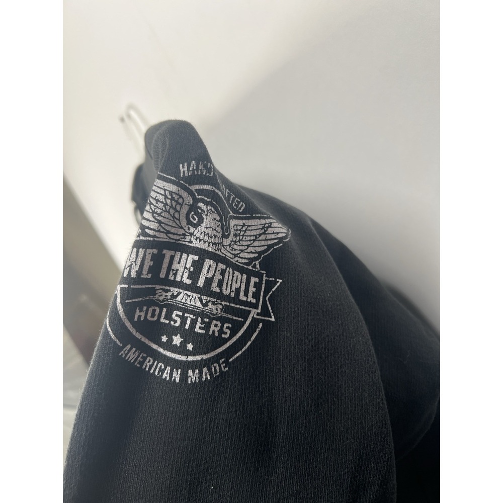 BETSY ROSS GADSDEN FLAG Black Graphic We The People Hoodie Sz M Patriotic USA - Picture 7 of 11